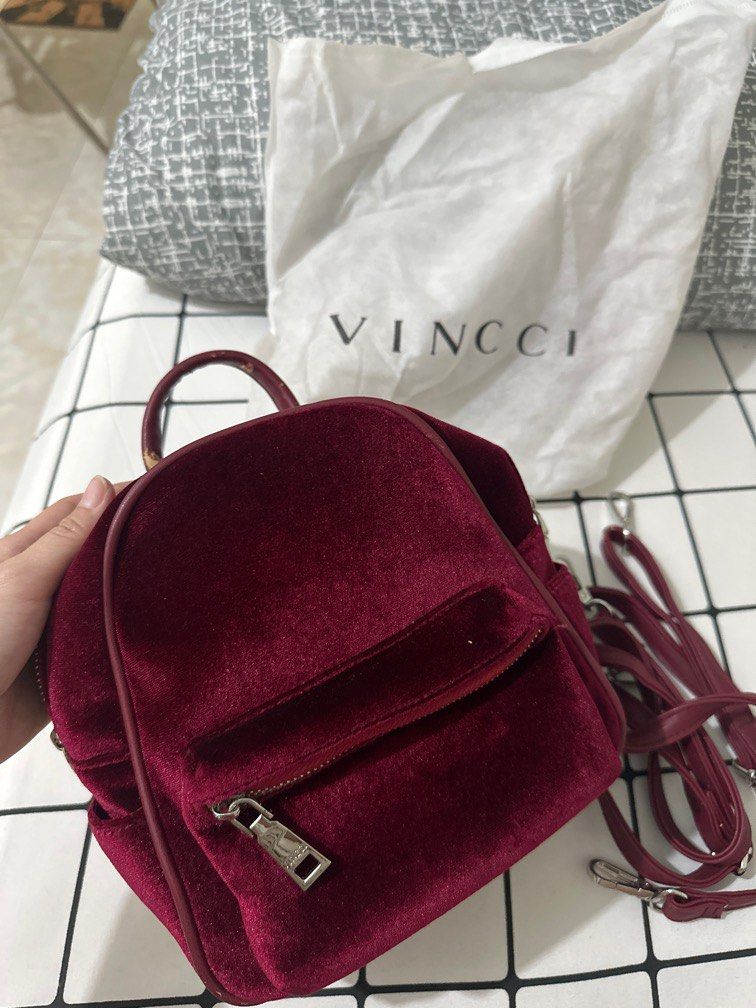 maroon backpack
