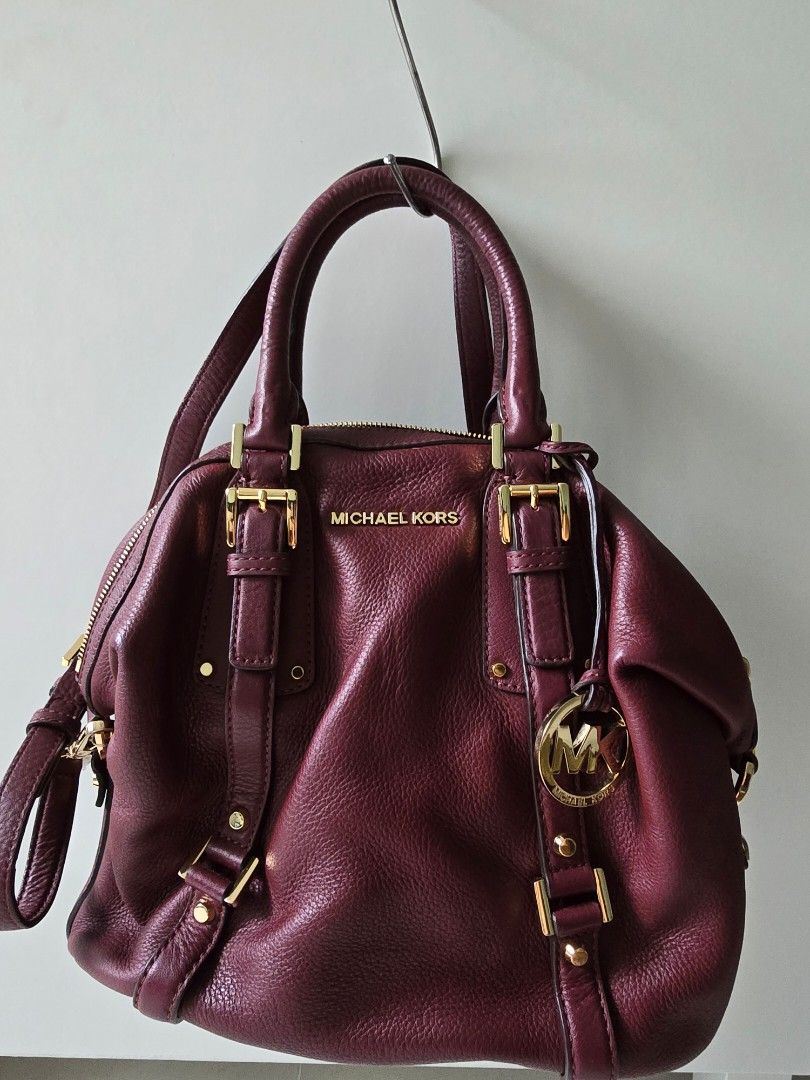 Michael Kors Purple Backpack Purse with Brown Details Leather Backpack Michael Kors Fulton Backpack Purple Michael  main image 4