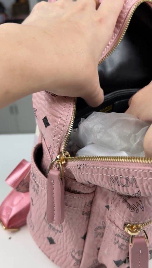 Mcm superrrrr backpack pink mini