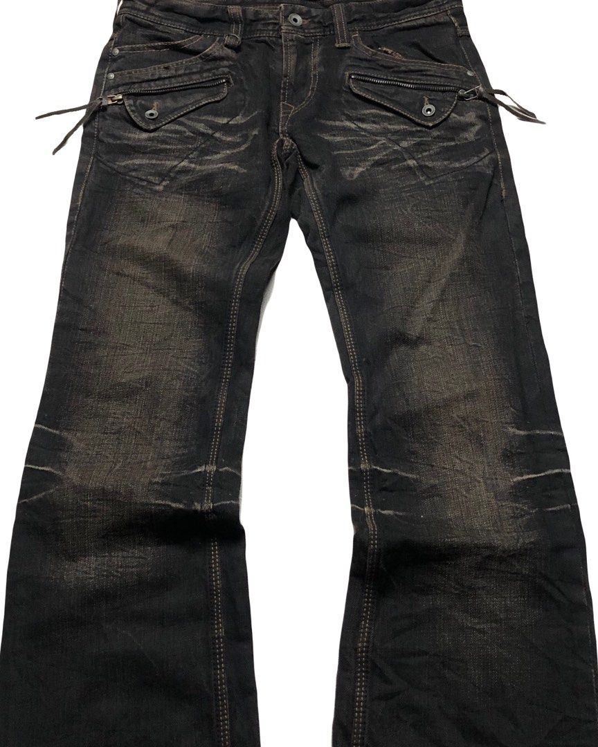 archive NICOLE CLUB black denim y2k ファッション