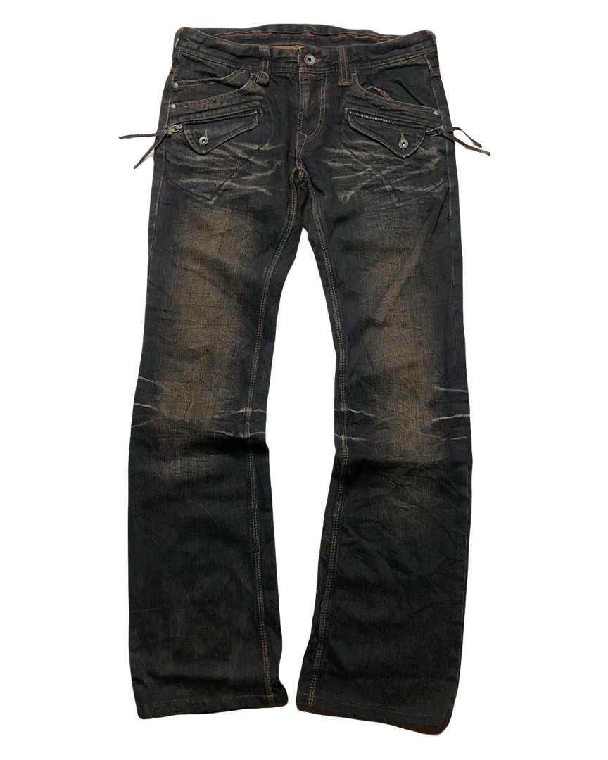 【正規通販】 Men For Club Nicole Flare AVANT like Style Harajuku Jeans パンツ