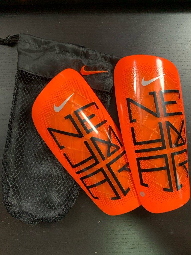 Nike Neymar Mercurial Lite Soccer Shin Guards Atomic Orange