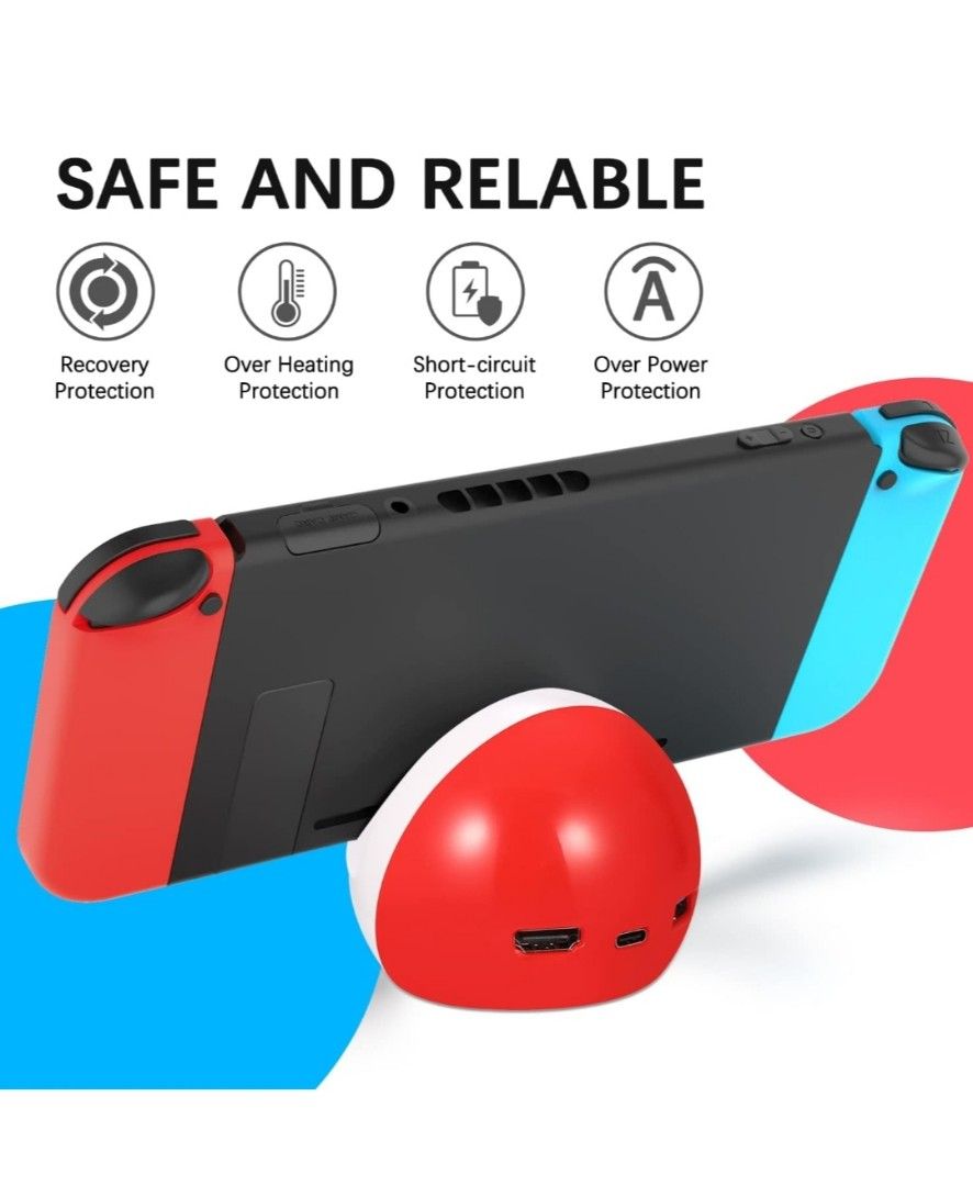 Nintendo Switch Dock Pokemon Poke Ball Pokeball TV mode & Charging mode ...