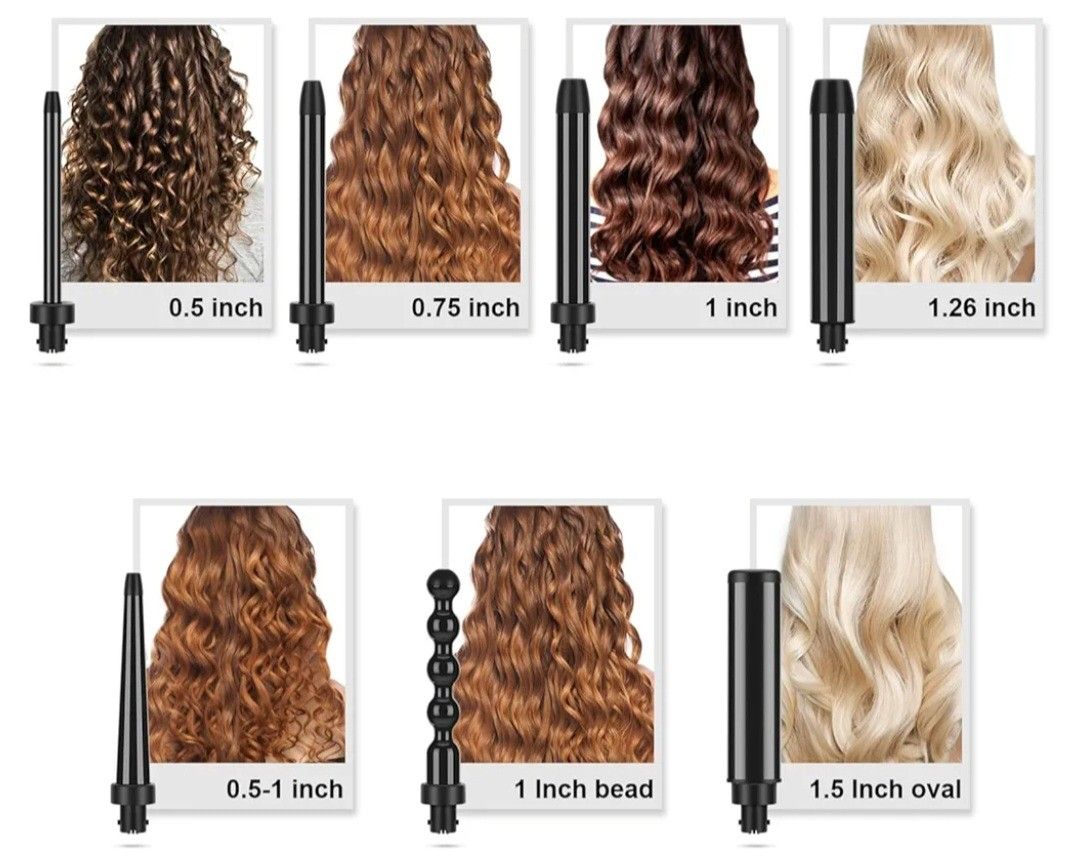 Hair wand with attachments top