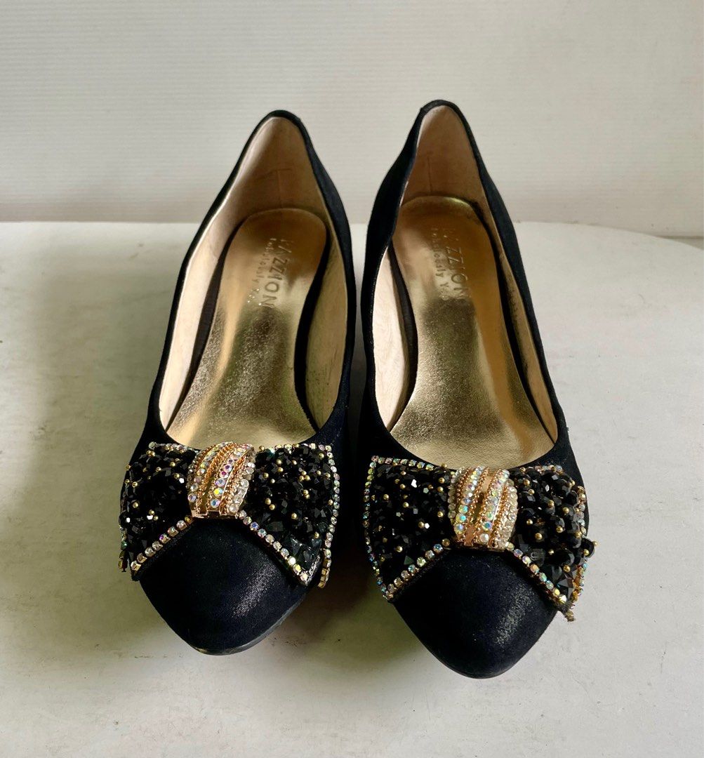 Pretty PAZZION Ladies Blink Blink Ribbons Low Heels Shoes Pump Shoes Size 38 Women s Fashion Footwear Heels on Carousell