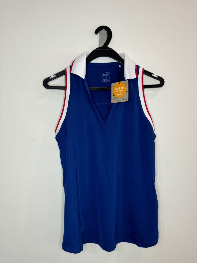 PUMA Racerback Hoops Golf Sleeveless Polo XS