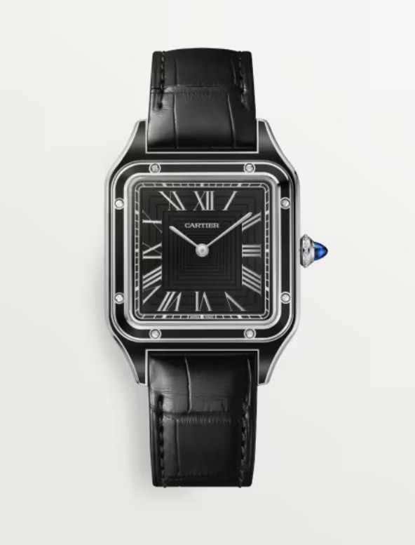 Santos Dumont Black Lacquer WSSA0046, Luxury, Watches on Carousell
