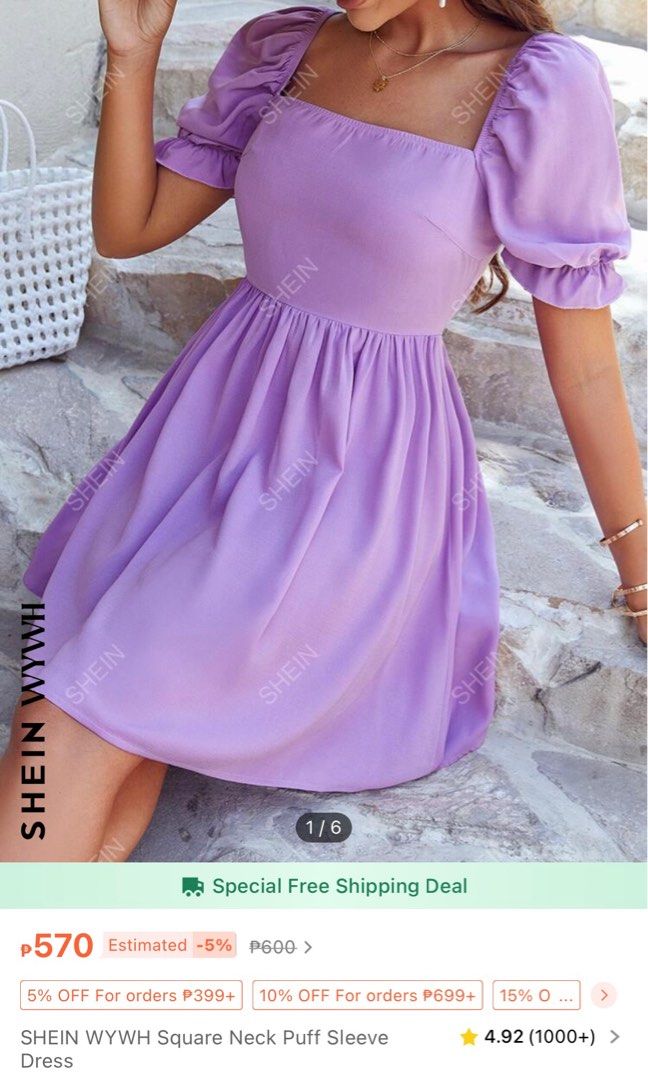 Shein lavender dress outlet