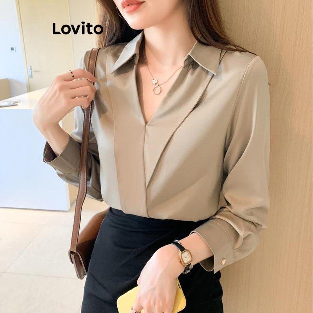 Silk long sleeve top (Category: Blouses) located in Paranaque City. Submitted by decluttercoph (Listing ID 1319151984, Image 1). Description: .