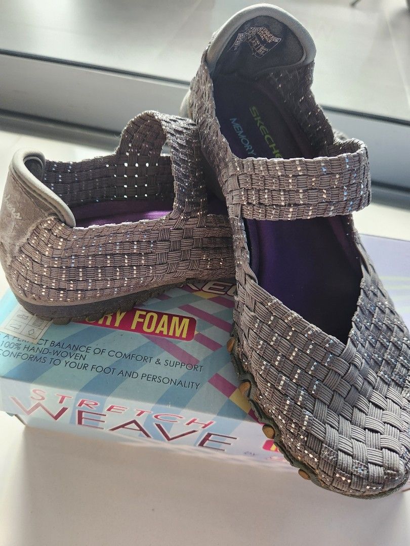Skechers stretch weave sandals cheap
