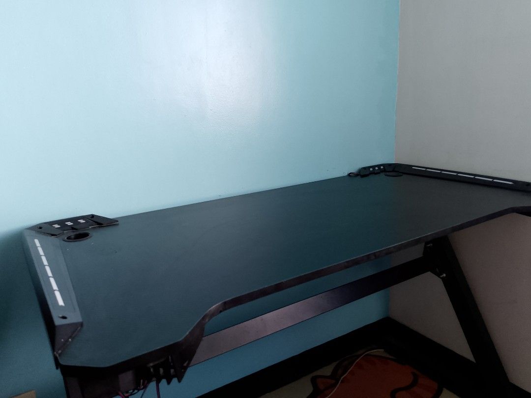Solid computer table, Furniture & Home Living, Office Furniture ...