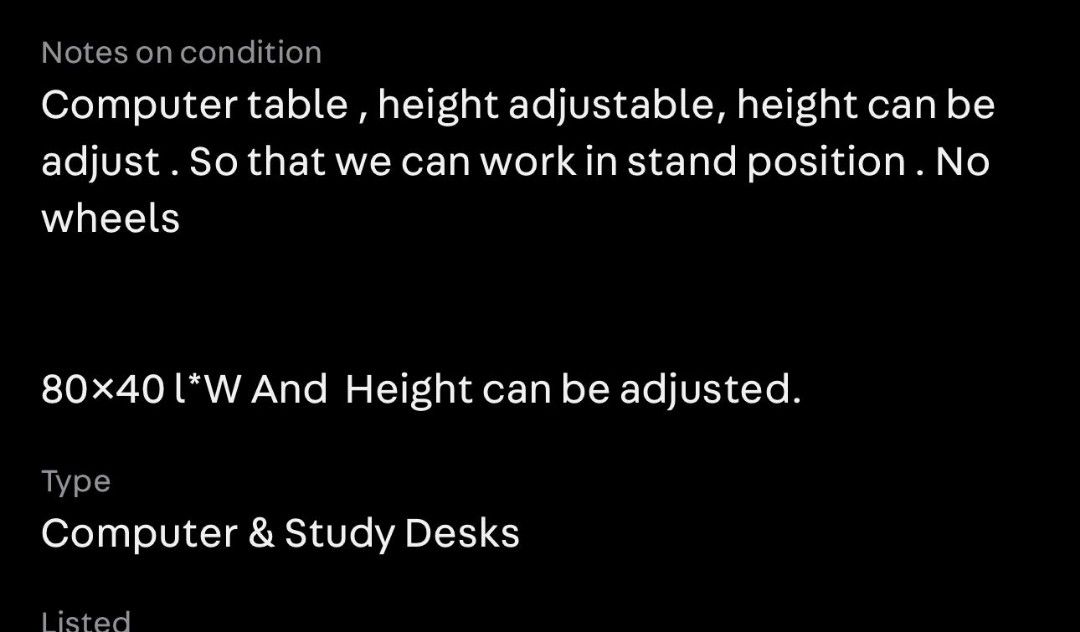 Study Table (Category: Tables & Sets) located in Singapore. Submitted by ugeek12 (Listing ID 1319207697, Image 2). Description: please check 2nd photo.