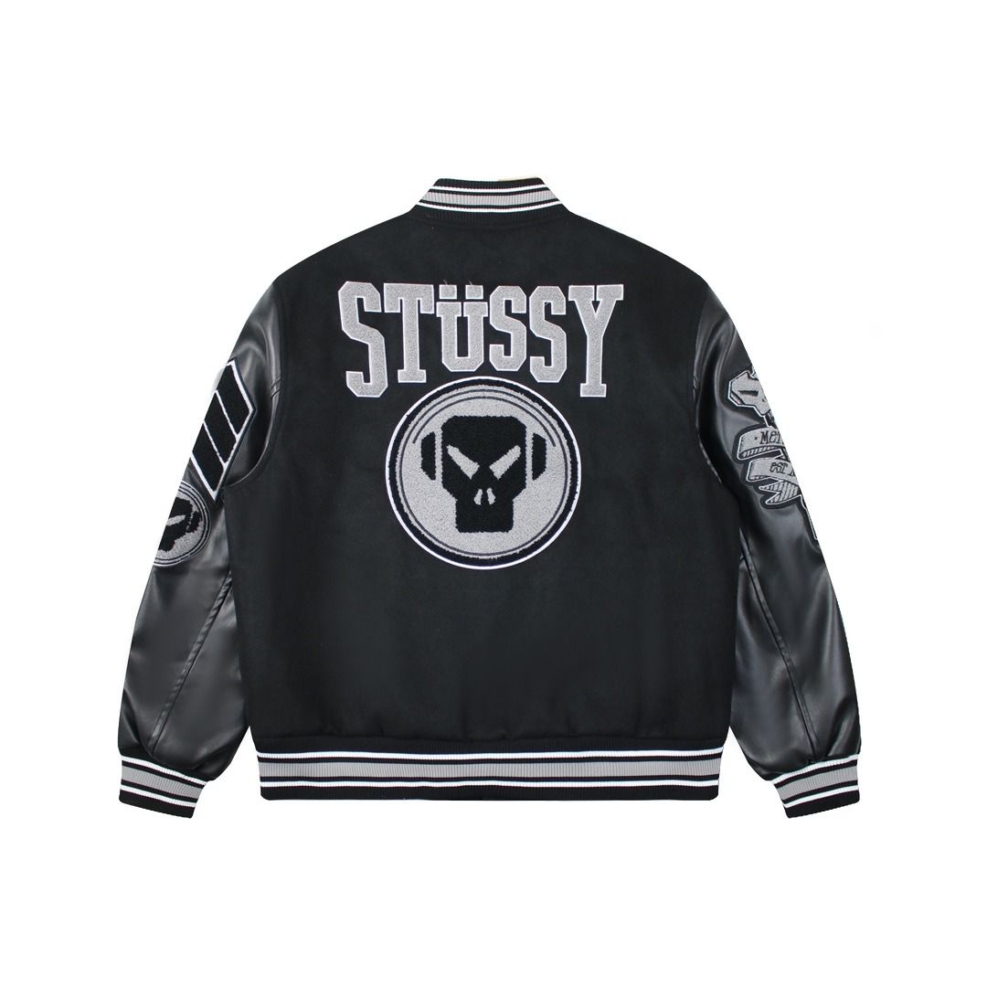 Stussy x Metalheadz 30周年重磅聯名款毛巾刺繡棒球服外套, 男裝