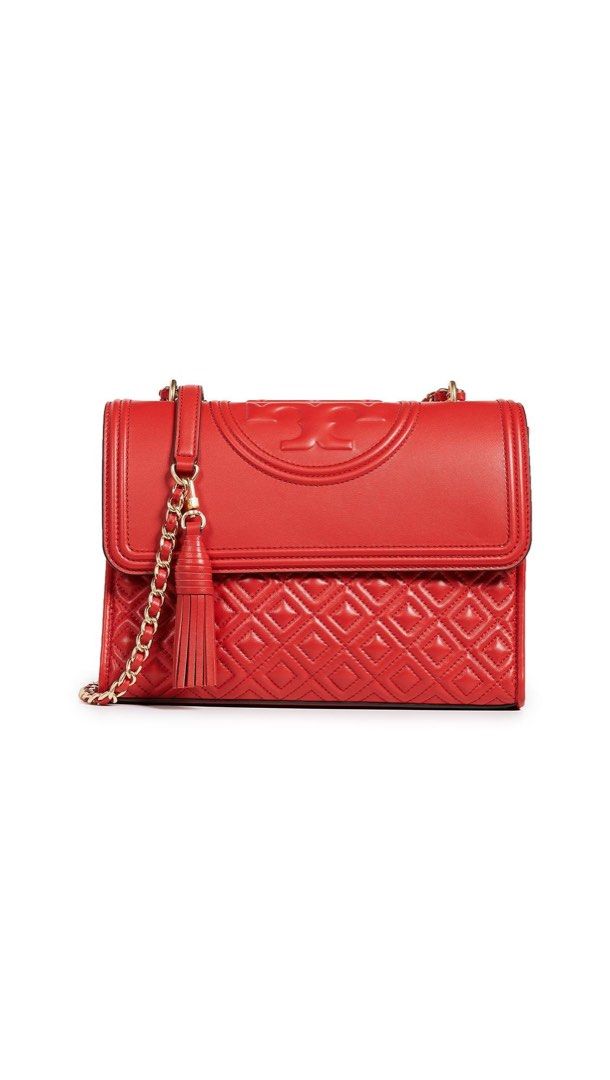 Tory Burch Fleming Convertible Shoulder Bag Red Women s Fashion Bags Wallets Cross body Bags on Carousell