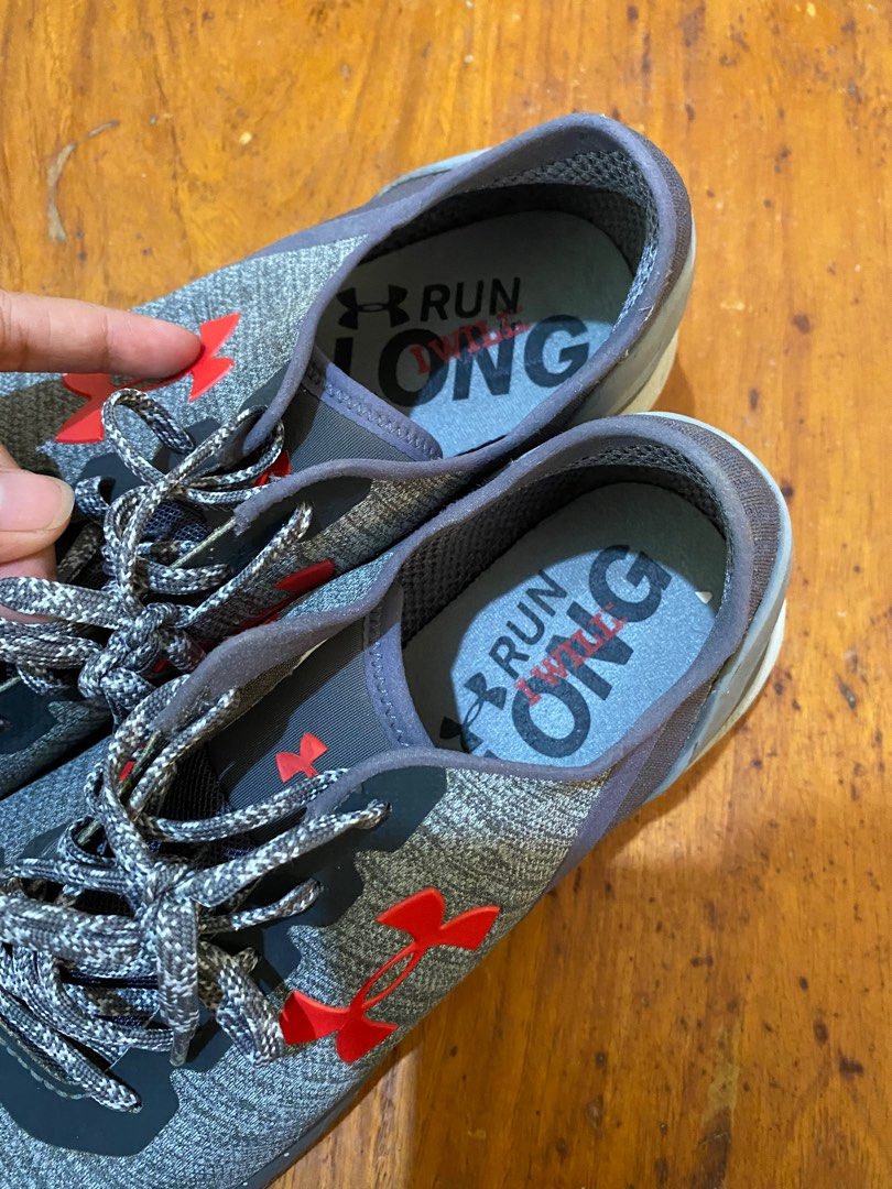 Underarmour Running Shoes (Category: Sneakers) located in Mapandan. Submitted by feanner (Listing ID 1319287609, Image 3). Description: Seldom used. Almost new. US 10.5/EUR 44.5 RFS: decluttering .