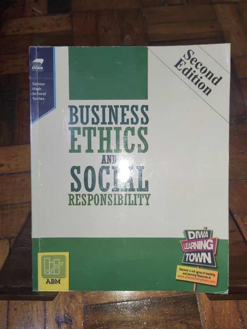 (UST SHS) Business Ethics and Social Responsibility (Category: Textbooks) located in Malabon City. Submitted by rang_ie (Listing ID 1319291266, Image 1). Description: Textbook for UST SHS students. ✨[SECOND HAND|LIGHTLY USED] ✨ - Book Title: Business Ethics and Social Responsibility - Book Authors: Fernandez - Publisher: DIWA Learning Systems, Inc. - Language: English - Cover Type: Soft cover - Edition: 2020 Note: Book is plastic-covered, with mi
