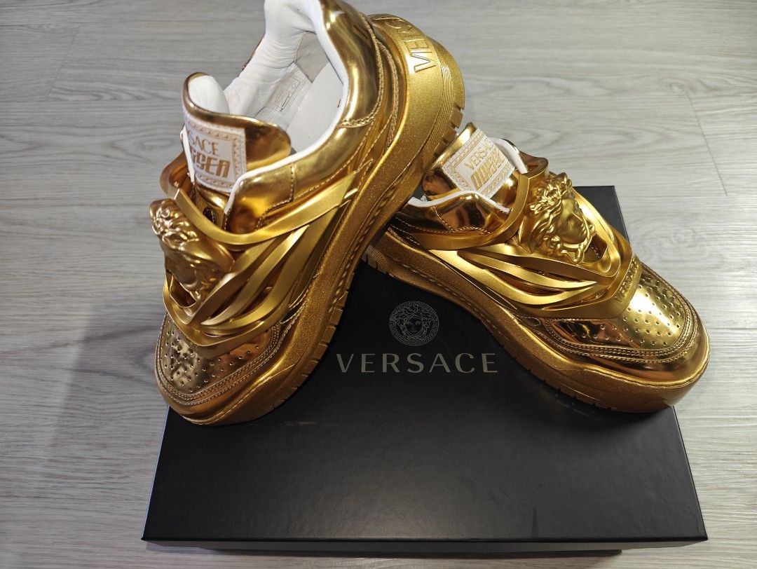 Versace gold shoes store