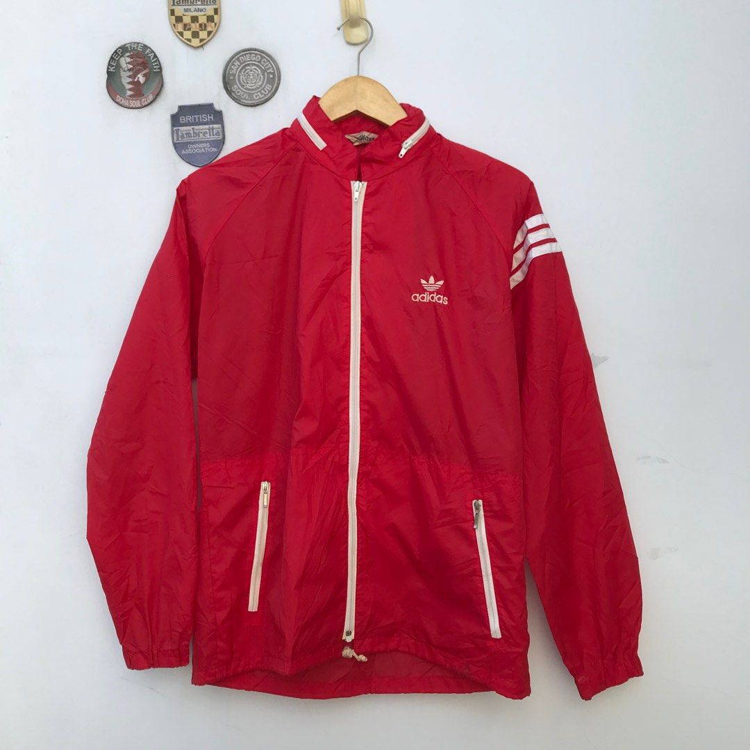 Vintage Adidas Originals Windbreaker Red Jacket Descente Japan - Main Image