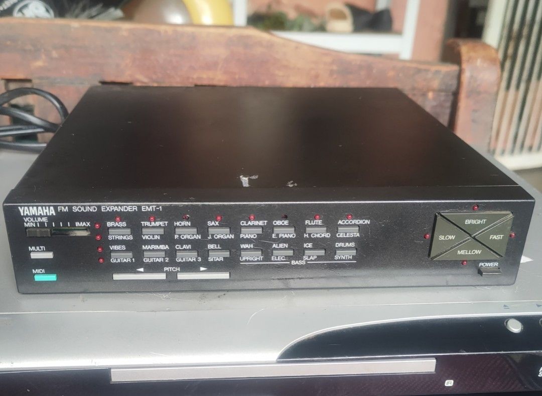 Yamaha FM sound expander EMT1 (Category: Other Audio Equipment) located in Rodriguez. Submitted by pwestoonlinestore (Listing ID 1319165594, Image 1). Description: with power untested (no idea how to use it) pero sinubukan ko yung line out at AUX may signal naman sya loc: Montalban Rizal.