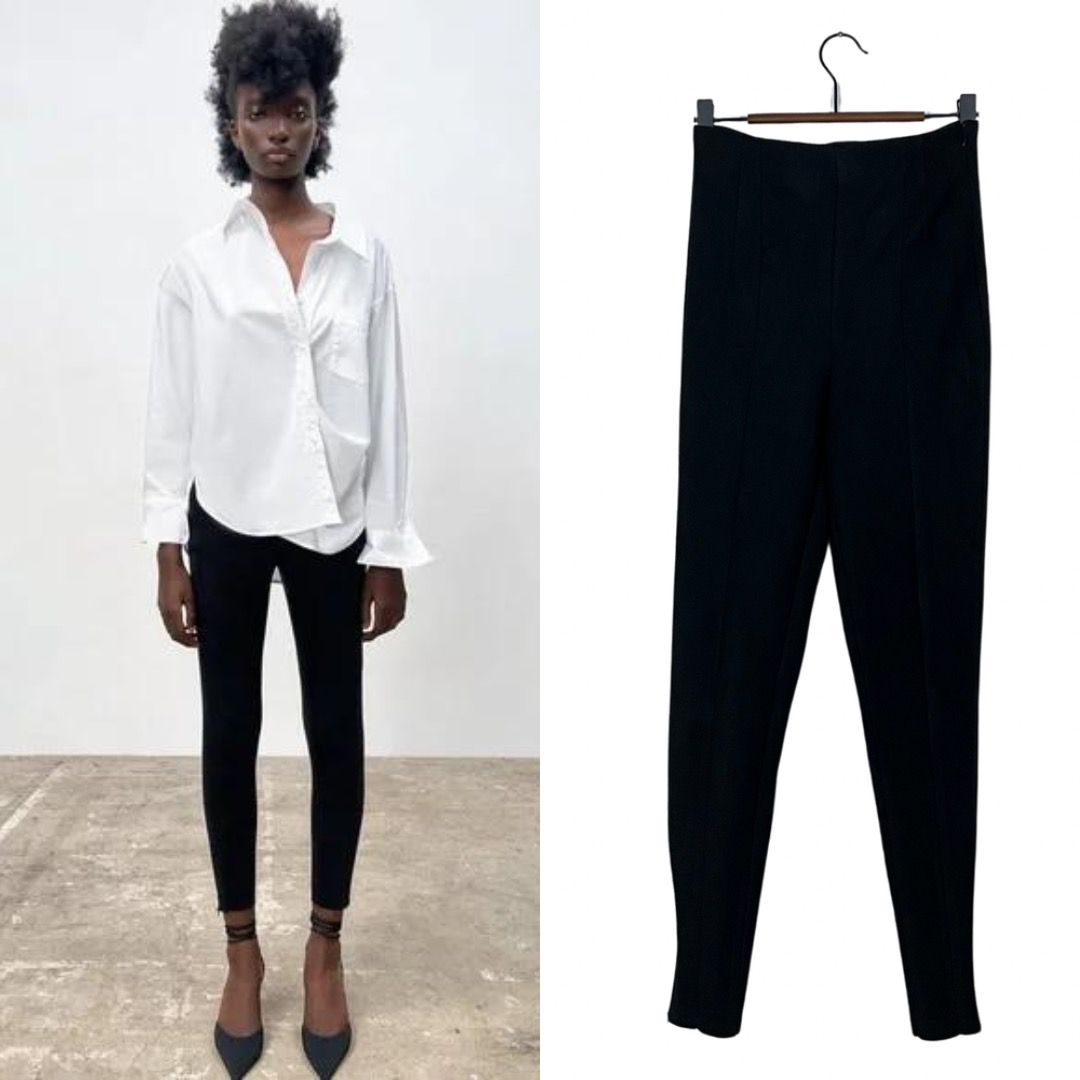 ZARA FAUX SUEDE LEGGINGS Women s Fashion Bottoms Jeans Leggings on Carousell