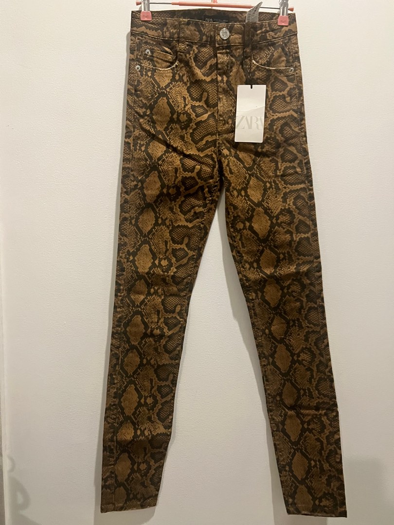 Zara python pants discount