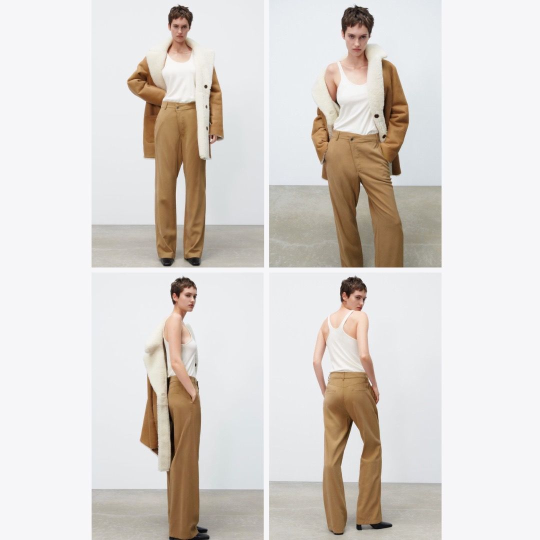 ZARA FLOWY WIDE LEG PANTS