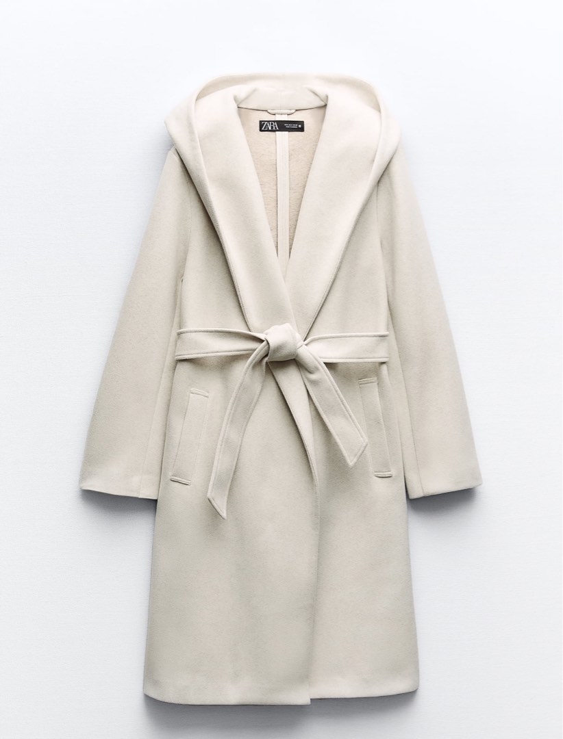 Zara Soft Touch Neutral Jacket with Hood