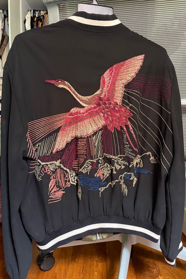 Embroidered bomber jacket zara top