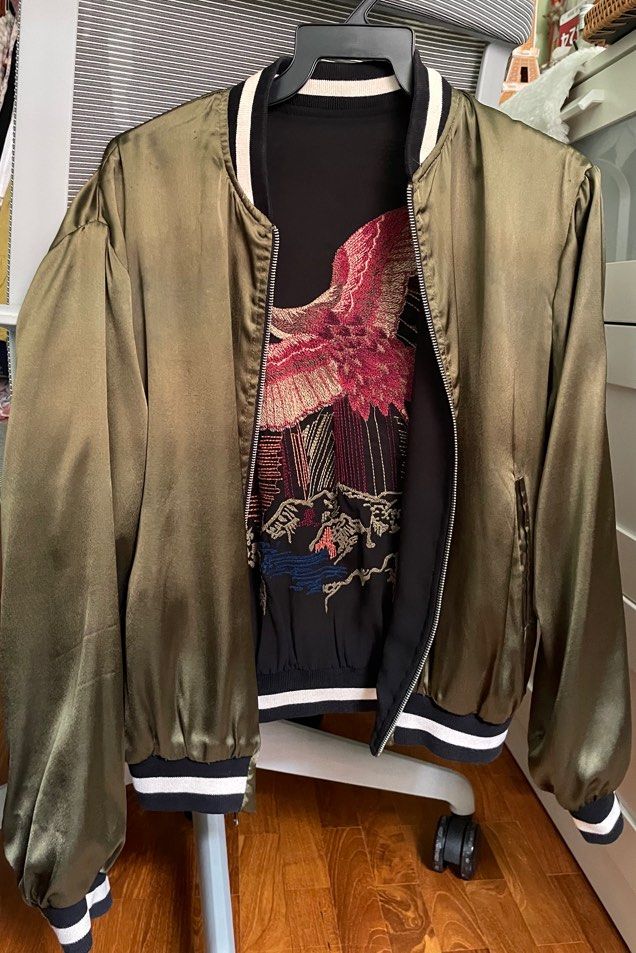 Zara olive bomber jacket best sale