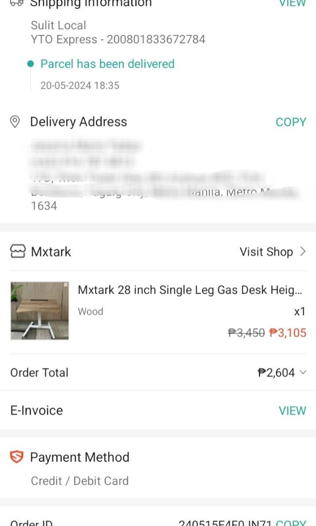 28" Ergonomic Office Table (Height Adjustable) (Category: Tables & Sets) located in Taguig. Submitted by dcluttr.cat (Listing ID 1319512813, Image 3). Description: Bought for 2,600 RFS: Need bigger table for my dual screen set up Loc: BGC.