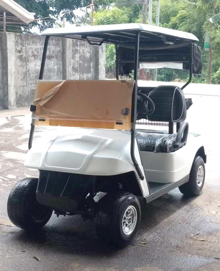 2 Seater Electric Golf Cart (Category: Golf) located in Cavite. Submitted by cebcar (Listing ID 1319422628, Image 1). Description: Promo Original price PHP285,000 New Paint New Tires New Upholstery Powered by GoSolar Lithium Battery New Windshield Free: Golf Bag Canopy 3 Months Warranty for Parts and Labor.