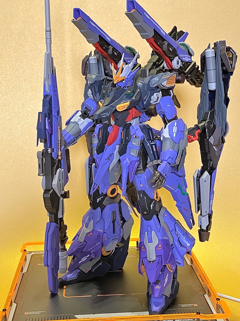全新 國創機甲 Zaoworkshop MG 比例 1/100 神諭 高達TR-5 泰坦斯 配色 Gundam TR-5 Gaplant Titans  Ver 模型 連遙控彩光 地台上色完成品