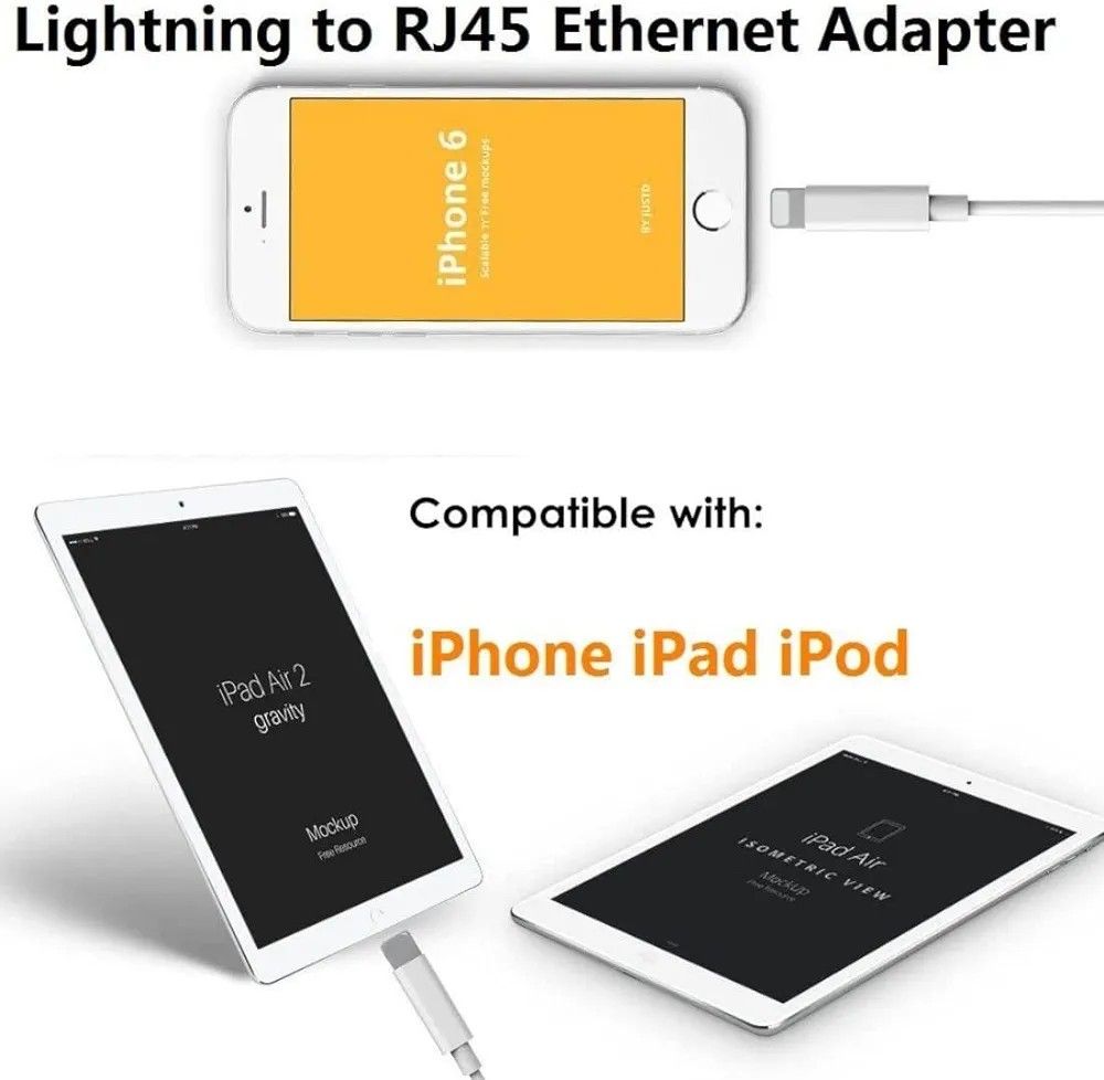 Apple MFi Certified] Lightning to Ethernet Adapter,RJ45 Ethernet