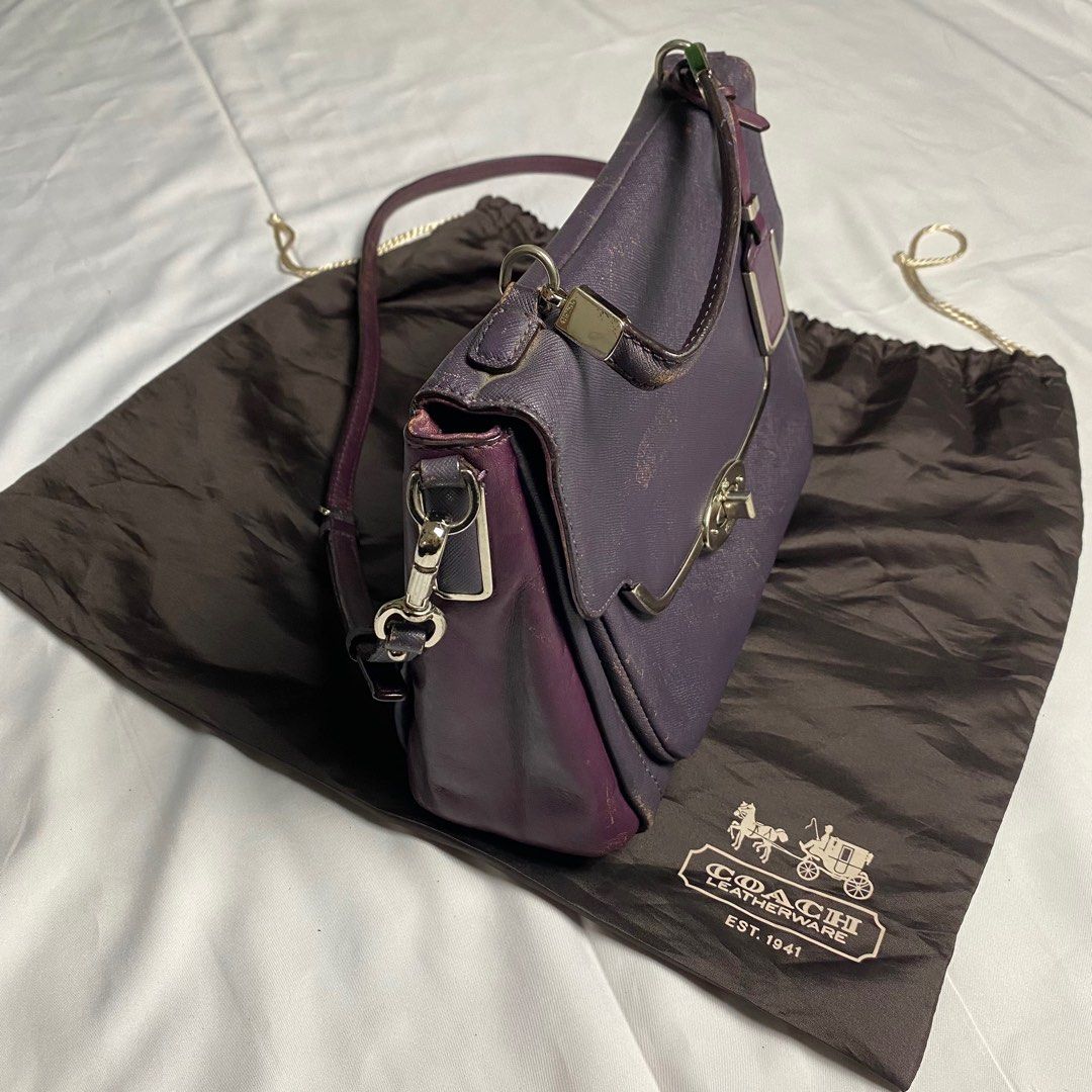 Authentic Coach Madison Sadie Flap Satchel