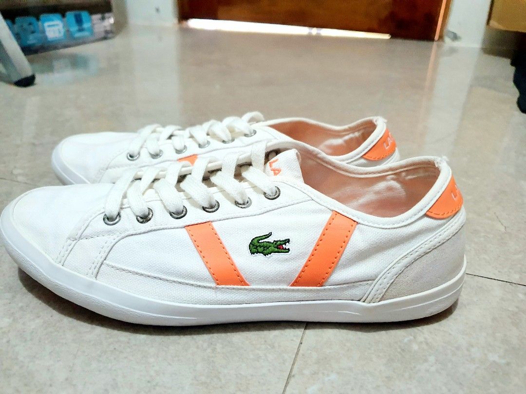 Authentic Lacoste Canvas and Suede Trainers Size 39 (Category: Sneakers) located in Silang. Submitted by tlcph (Listing ID 1316357627, Image 2). Description: Original Lacoste 💯 Newly deep cleaned and sanitized with minimal signs of usage size 39 last price 1,300.