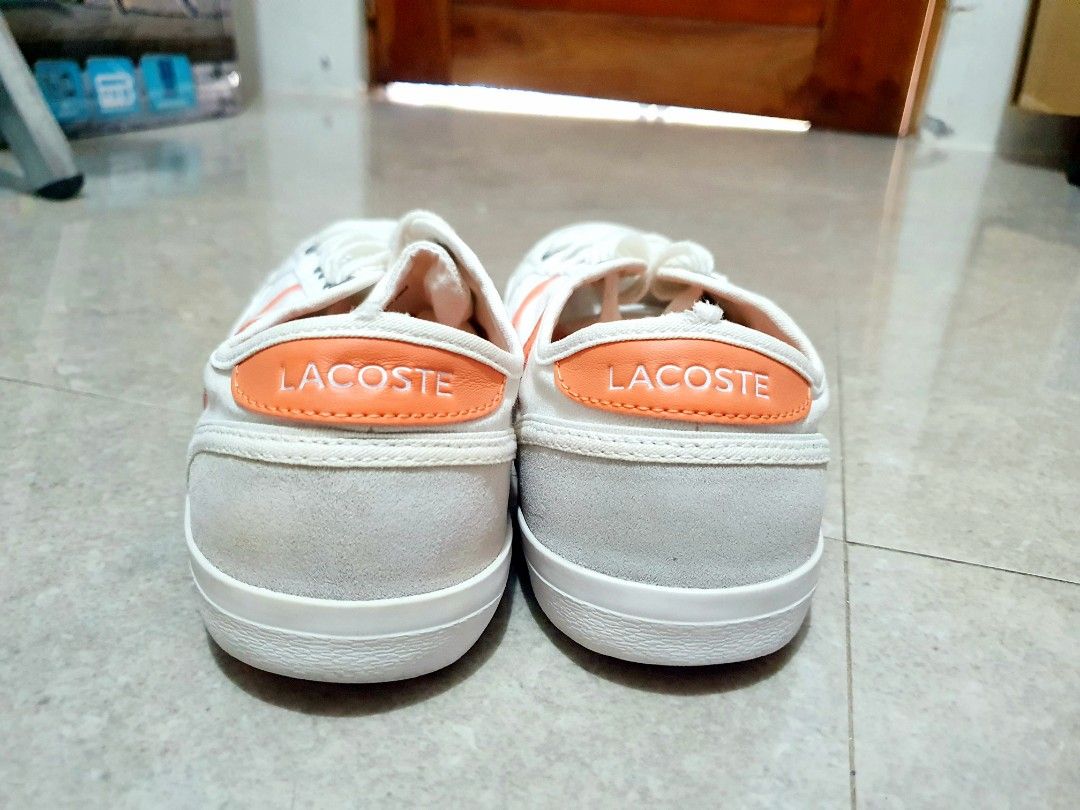 Authentic Lacoste Canvas and Suede Trainers Size 39 (Category: Sneakers) located in Silang. Submitted by tlcph (Listing ID 1316357627, Image 3). Description: Original Lacoste 💯 Newly deep cleaned and sanitized with minimal signs of usage size 39 last price 1,300.