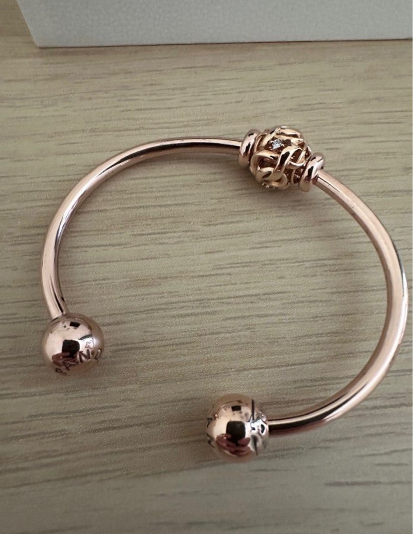 Authentic Pandora Rose Gold Bangle Size 1 Charm Women s Fashion Jewelry Organisers Bracelets on Carousell