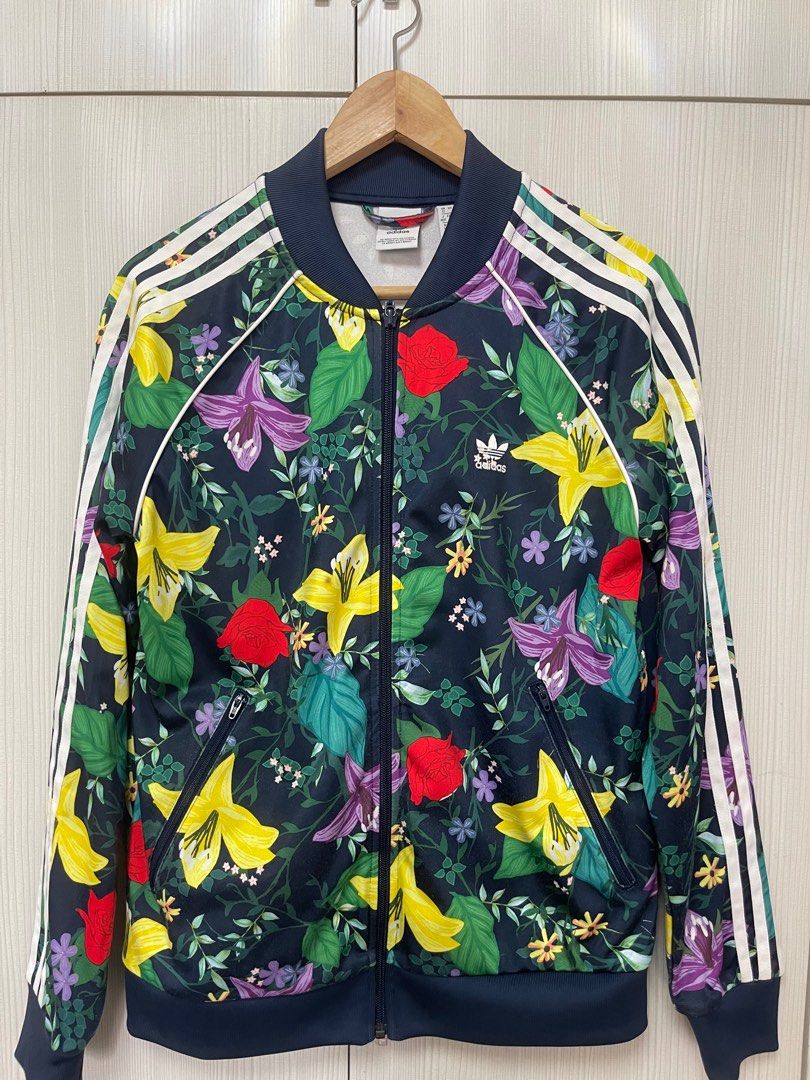 Adidas floral bomber jacket shop