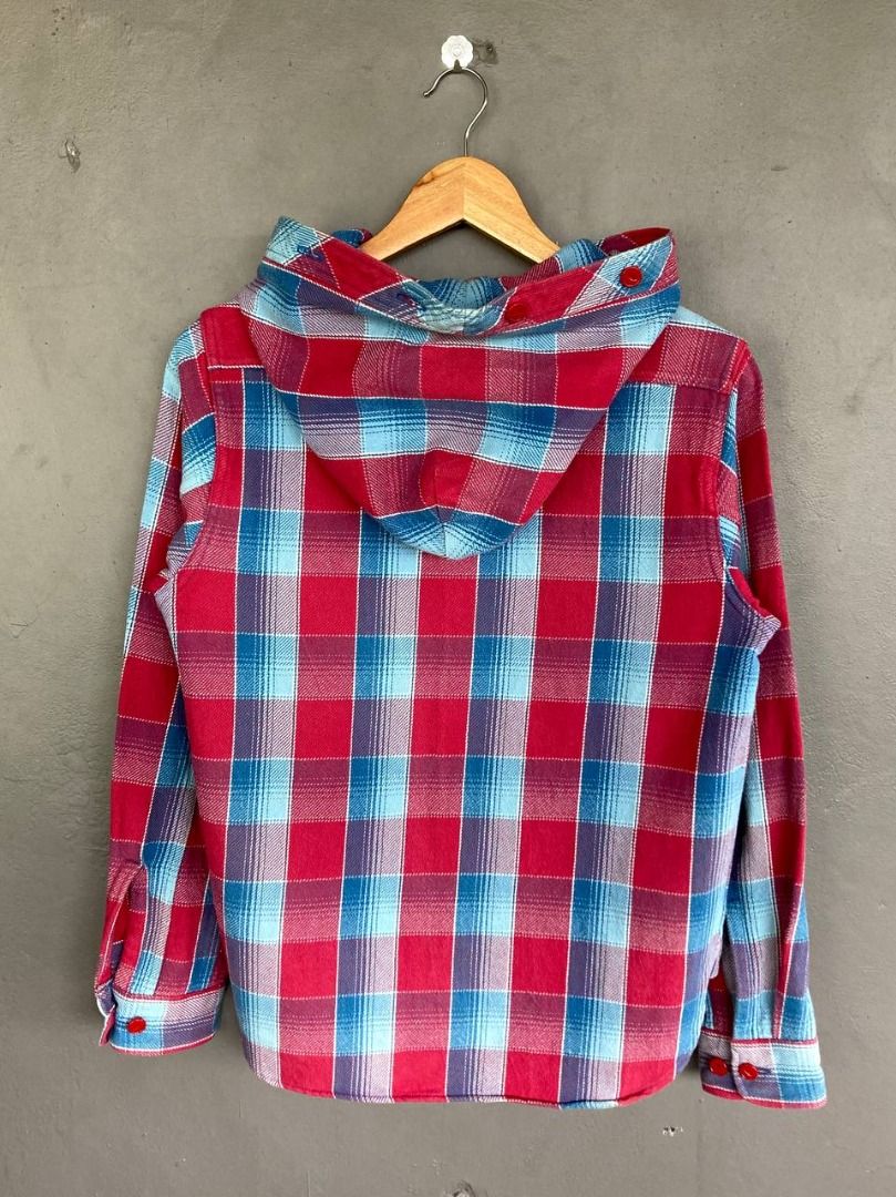 Bape flannel hoodie clearance