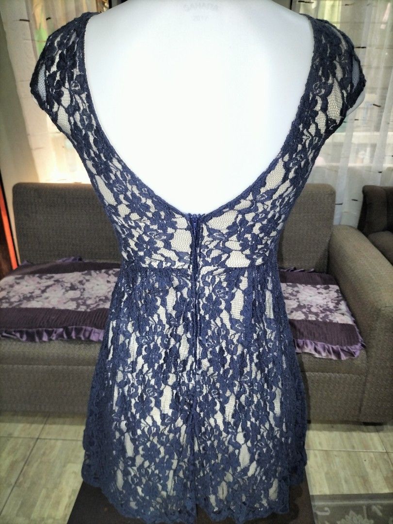 B darlin blue lace dress deals