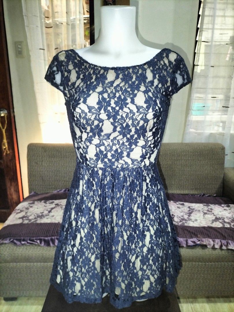 B darlin blue lace dress cheap