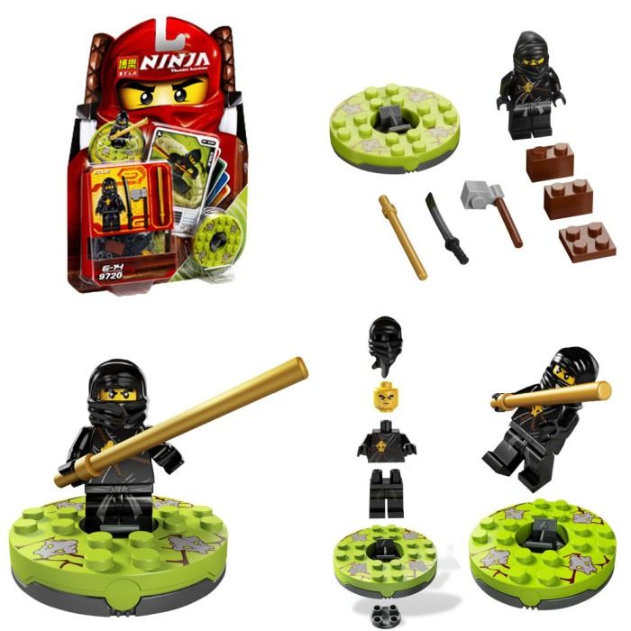 BELA Ninjago Limited Edition 5 In 1 Ninja Minifigures Spinner Set Combo ...