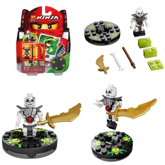 BELA Ninjago Limited Edition 5 In 1 Ninja Minifigures Spinner Set Combo ...