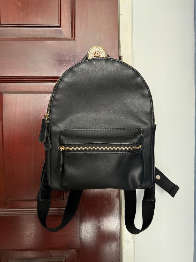 black faux leather backpack with gold zippers Little Unicorn Skyline A lightweight Michael Kors, Women's Rhea Backpack,
