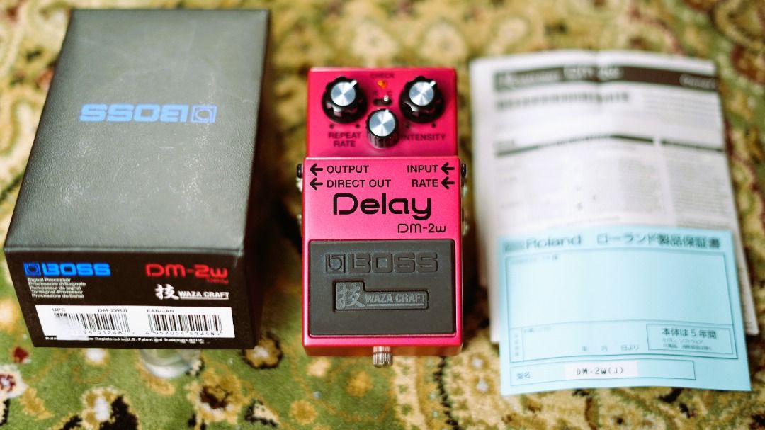 BOSS DM-2W ANALOG DELAY WAZA CRAFT MIJ (Category: Musical Instruments) located in Las Pinas. Submitted by dbeansmusic (Listing ID 1319477302, Image 1). Description: FOR SALE ONLY! NO TRADES. BOSS DM-2W ANALOG DELAY WAZA CRAFT MIJ - Pedal is BRANDNEW. Only tested at home studio. Kept in box since. SEE ACTUAL PHOTO. - Pedal complete w/ box, papers & manual w/ pre-installed velcro. Features: - Ever since being discontinued way back in 1984, the BOSS
