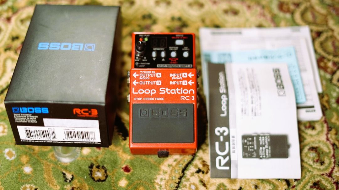 BOSS RC-3 LOOP STATION (DISCONTINUED) (Category: Musical Instruments) located in Las Pinas. Submitted by dbeansmusic (Listing ID 1319472964, Image 1). Description: FOR SALE ONLY! NO TRADES. BOSS RC-3 LOOP STATION (DISCONTINUED) - Pedal is BRANDNEW. Only tested at home studio. Kept in box since. SEE ACTUAL PHOTO. - Pedal complete w/ box, papers & manual w/ pre-installed velcro. Features: - The RC-3 is powerfully equipped yet conveniently housed in