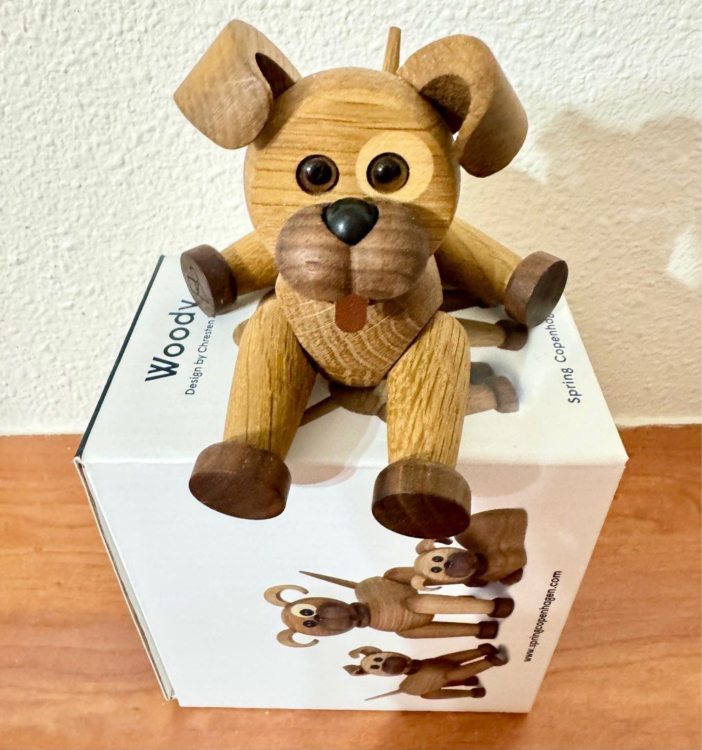 Brand new in box Spring Copenhagen Woody Wooden Puppy Adorable Danish Design