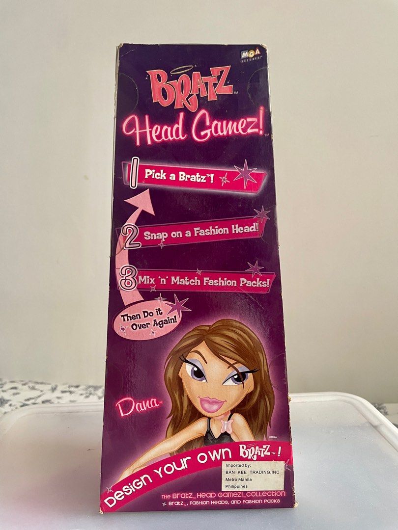 Bratz Head Gamez Dana (Category: Kids Toys) located in Quezon City. Submitted by ncali (Listing ID 1319436574, Image 2). Description: Bratz Head Gamez Dana — Brush is loose but doll is never removed from box payment through gcash or bank transfer shipping shouldered by buyer through gogoxpress, lbc, j&t, lalamove open for meetup at sm fairview, ust, glorietta.
