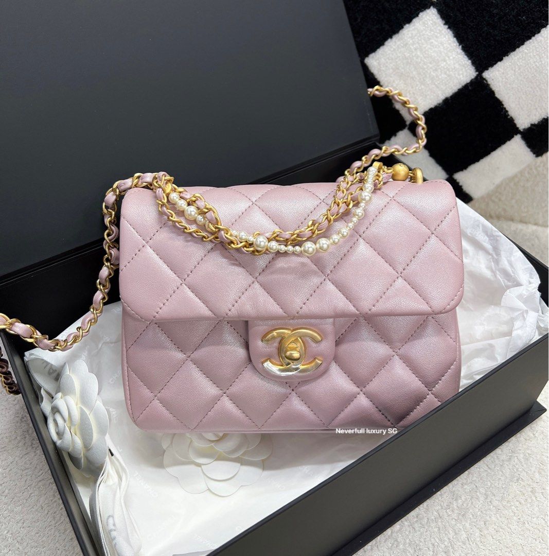 Chanel Mini Flap Iridescent Pink Chanel Bag Iridescent Pink Chanel