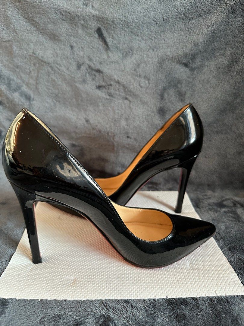 Christian Louboutin Pigalle 100 in black patent leather size 36 Carousell